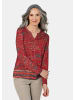 GOLDNER Kurzgröße:  Langarmshirt Elegantes Blusenshirt, Paisley-Design in cayenne / gemustert