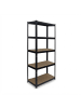 relaxdays Schwerlastregal in Schwarz/ Braun - (B)75 x (H)180 x (T)30 cm