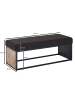 FineBuy Sitzbänk in Schwarz / Mango / 105x40x40