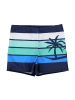 Aquarti Jungen Badehose Gestreift mit Motiven in hellblau/grün