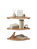 relaxdays Eckregal in Natur - (B)35 x (H)3 x (T)35 cm