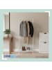 relaxdays Kleiderständer in Weiß - (B)60 x (H)151 x (T)34,5 cm
