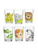 Ritzenhoff & Breker 6er Set Kindergläser Dschungeltiere Happy Zoo 205 ml bunt in bunt