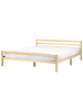Beliani Doppelbett ECHALLON in Braun - (W) 187 x (H) 71 x (L) 208 cm