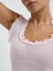 Seamless Basic Top Flounce in Pale Rose