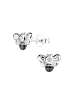 Alexander York Ohrstecker BIENE mit Kristall rhodiniert in 925 Sterling Silber, 2-tlg.
