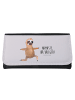 Mr. & Mrs. Panda Wallet Faultier Yoga mit Spruch in Grau Pastell