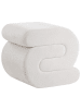Beliani Pouf ARCADIA in Weiß - (W) 45 x (H) 48 x (L) 50 cm