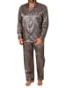 NORMANN atin Pyjama durchknöpfbareSchlafanzug - 77588 in anthrazit