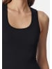 Schiesser Unterhemd / Top Personal Fit in Schwarz / creme