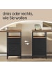 VASAGLE Computertisch Barnet in Braun-Schwarz - (B)160 x (H)76 x (T)60 cm
