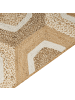 Beliani Kurzflor BASOREN in Beige/Weiß - (W) 80 x (L) 300 cm