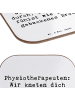 Mr. & Mrs. Panda Coaster Spruch Physiotherapeut Kneten mit Spruch in Weiß