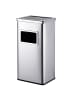 relaxdays Standaschenbecher in Silber - (B)30 x (H)60,5 x (T)24 cm