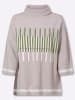Heine Pullover in hellgrau-eucalyptus-gemustert