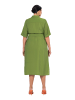 Ulla Popken Hemdblusenkleid in grasgrün