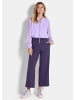 GOLDNER Kurzgröße:  Culotte Verkürzte Jersey-Hose VERA mit Biesen in lila