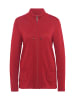 GOLDNER Kurzgröße:  Strickjacke in rubinrot