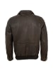 JILANI Pilotenlederjacke Lammnappa in Braun