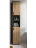 Inn.Furn Hochschrank Eiche Artisan, grau 30 x 192 cm, Badschrank mit 6 Fächern