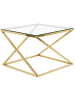 Beliani Couchtisch BEVERLY in Gold/Transparent - (W) 60 x (H) 45 x (L) 60 cm
