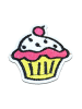 Catch the Patch Muffin Cupcake Mit KirscheApplikation Bügelbild inGelb