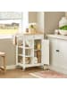 SoBuy Küchenwagen in Natur und Weiß - (B)68 x (H)86 x (T)40cm