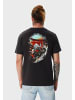 OLDSKULL T-Shirt Asian Fuji Rider Street Racer Graphic in Black