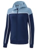 erima Damen Change By Erima Trainingsjacke mit Kapuze in new navy/faded denim/weiß