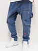 DADA Cargo Baggy Denim Jeans mit Logo Stitching Worker in Hellblau