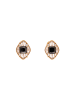 gaya Women Earrings in Rose Gold Black