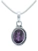 mantraroma 925er Silber - Ketten (L) 21 x (B) 24 mm mit Amethyst facettiert