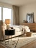KADIMA DESIGN Nachttisch Rund Holz Stauraum Schublade Industrial, Beistelltisch in Schwarz