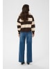 Kaffe Sweatshirt KAcomo Oversize fit in Seal Brown/Turtledove Stripe