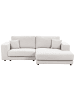 Beliani Ecksofa LOFOTEN in Weiß/Schwarz - (W) 250 x (H) 86 x (L) 190 cm