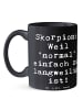 Mr. & Mrs. Panda Tasse Spruch Skorpion Unikat mit Spruch in Schwarz