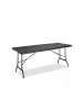relaxdays Gartentisch in Schwarz - (B)178 x (H)72 x (T)74 cm