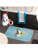 Mr. & Mrs. Panda Duschmatte Pinguin Bier ohne Spruch in Eisblau