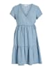 Vila Mini Blusen Wickelkleid Kurzarm Dress ONLCARLY in Hellblau