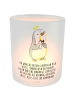 Mr. & Mrs. Panda Kerzenhalter Pinguin Kommunion mit Spruch in Transparent