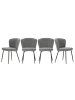 CALICOSY 4er-Set Stühle MEGAN  in Grau - (W) 47  x (H) 47  x (L) 58  cm