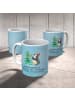 Mr. & Mrs. Panda Tasse Pinguin Weihnachtsbaum mit Spruch in Eisblau