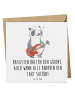 Mr. & Mrs. Panda Deluxe Karte Bassgitarre Groove mit Spruch in Weiß