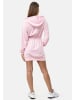 enflame Long Oversized Hoodie Dress Nicki Velours Kapuzen Pullover Kleid in Rosa