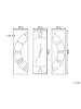Beliani Wanduhr COATLAN in Braun/Schwarz - (W) 75 x (H) 75 x (L) 4 cm
