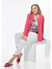 GOLDNER Kurzgröße:  Strickjacke mit Druckknöpfen in pink