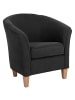 58 aufm Kessel SESSEL Karine Bezug Veloursstoff Buche natur / schwarz