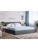 Beliani Doppelbett ORBEY in Grau - (W) 197 x (H) 88 x (L) 212 cm