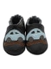 Yalion Baby-Lederlaufschuhe mit rutschfester Sohle – schwarz mit Auto-Motiv 