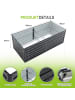 ABRIHOME Hochbeet in Schwarz 190x90x64 cm Metall offener Boden für Garten Terrasse